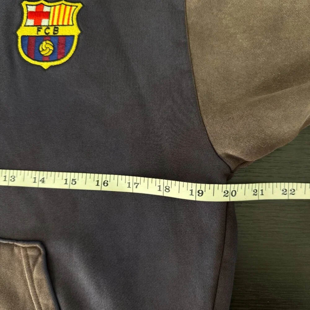 Nike FC Barcelona Cactus Jack Hoodie Small Travis Scott Tie Dye Crest Soccer